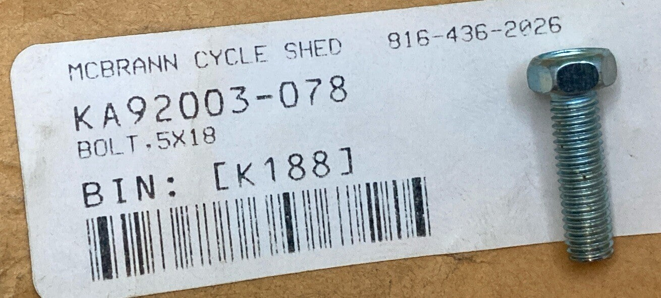 QTY 4 NEW REPLACES KAWASAKI 92003-078 BOLT, 5X18