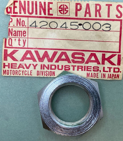 QTY 2 NEW GENUINE KAWASAKI 42045-003 NUT, 20MM SUPERSEDED 42045-015