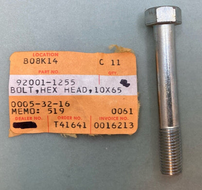 NEW REPLACES KAWASAKI 92001-1255 BOLT, HEX HEAD, 10X65 92001-1600