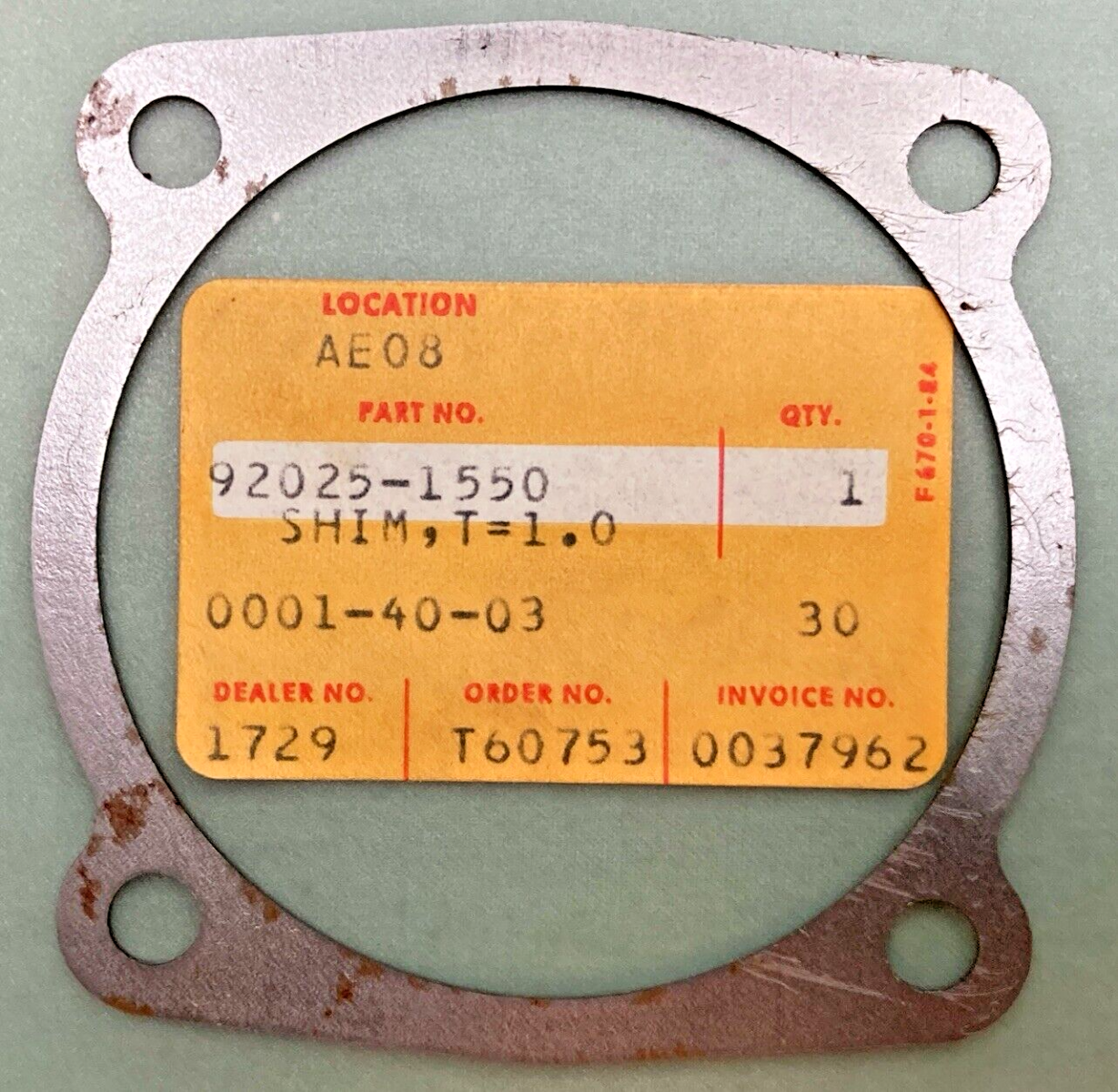 NEW REPLACES KAWASAKI 92025-1550 SHIM, T=1.0