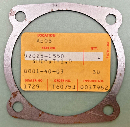 NEW REPLACES KAWASAKI 92025-1550 SHIM, T=1.0