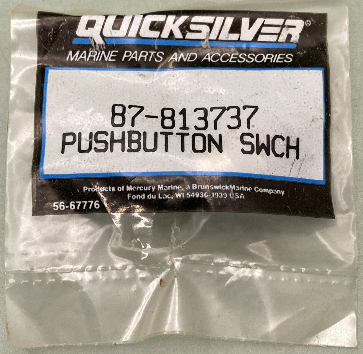 NEW GENUINE MERCURY QUICKSILVER 87-813737 PUSHBUTT SWCH TRANSMISSION 496 CID