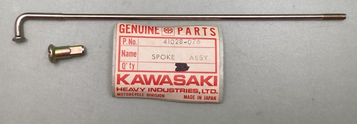 NEW GENUINE KAWASAKI 41028-076 SPOKE REAR OUTER ASSEMBLY 191MM X 79D