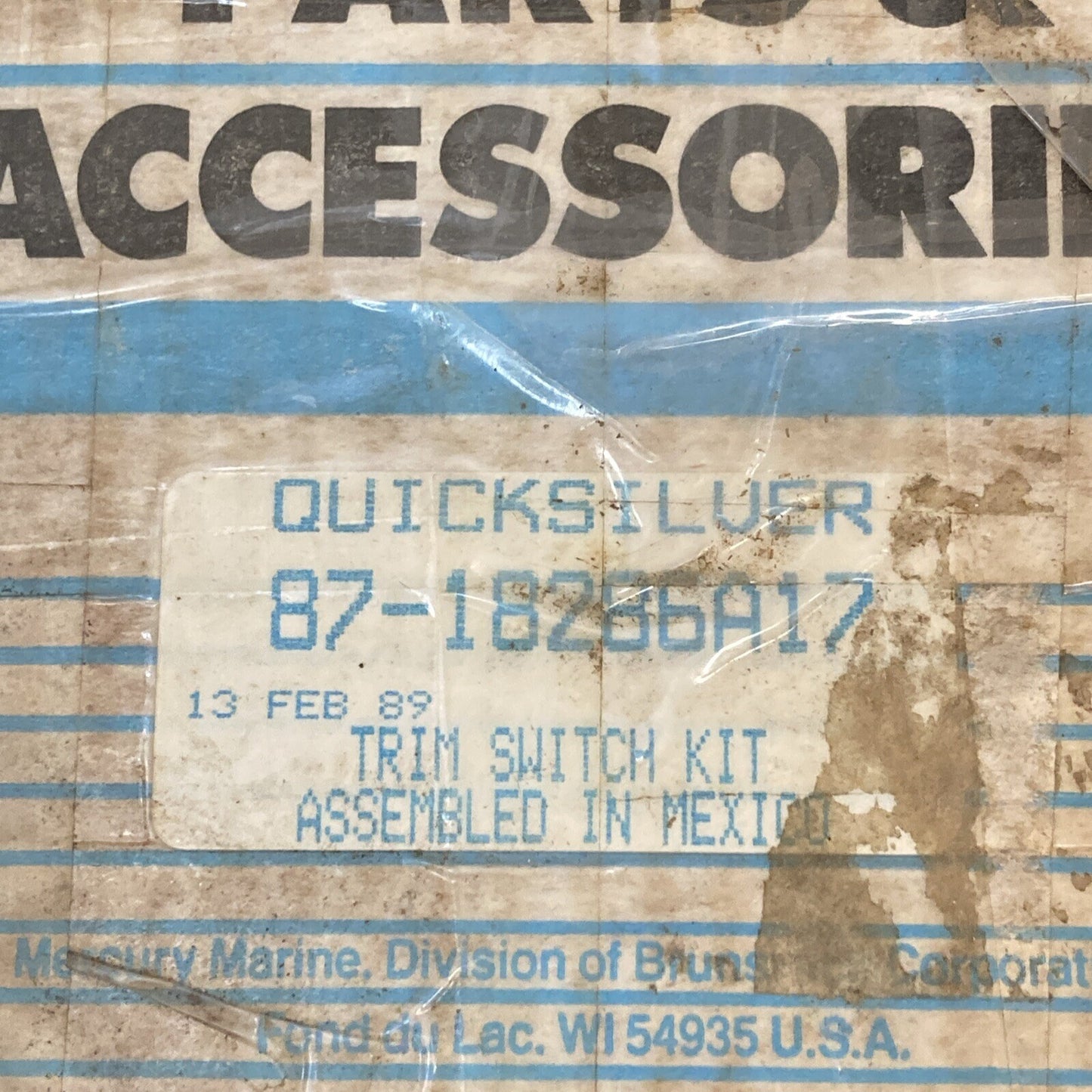 NEW GENUINE MERCURY QUICKSILVER 87-18286A17 SWITCH KIT TRIM OUTBOARD 200HP