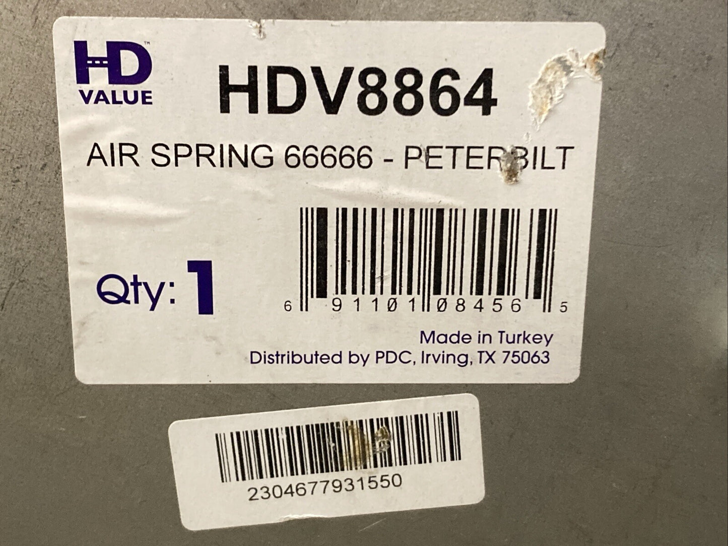 NEW HD VALUE HDV8864 Single Convoluted Air Spring Peterbilt 66666
