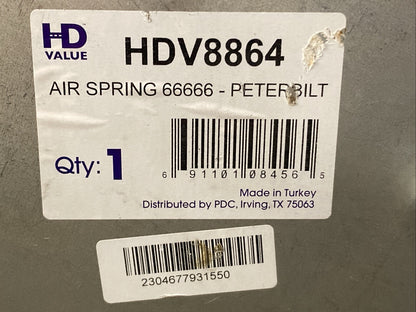 NEW HD VALUE HDV8864 Single Convoluted Air Spring Peterbilt 66666