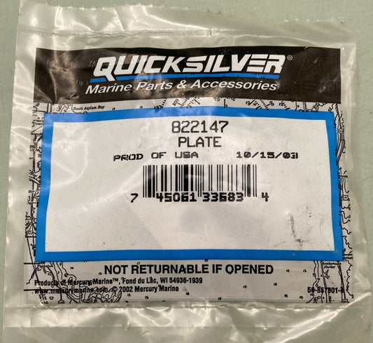 NEW GENUINE MERCURY QUICKSILVER  822147 PLATE STEERING HND OUTBOARD 8-25HP