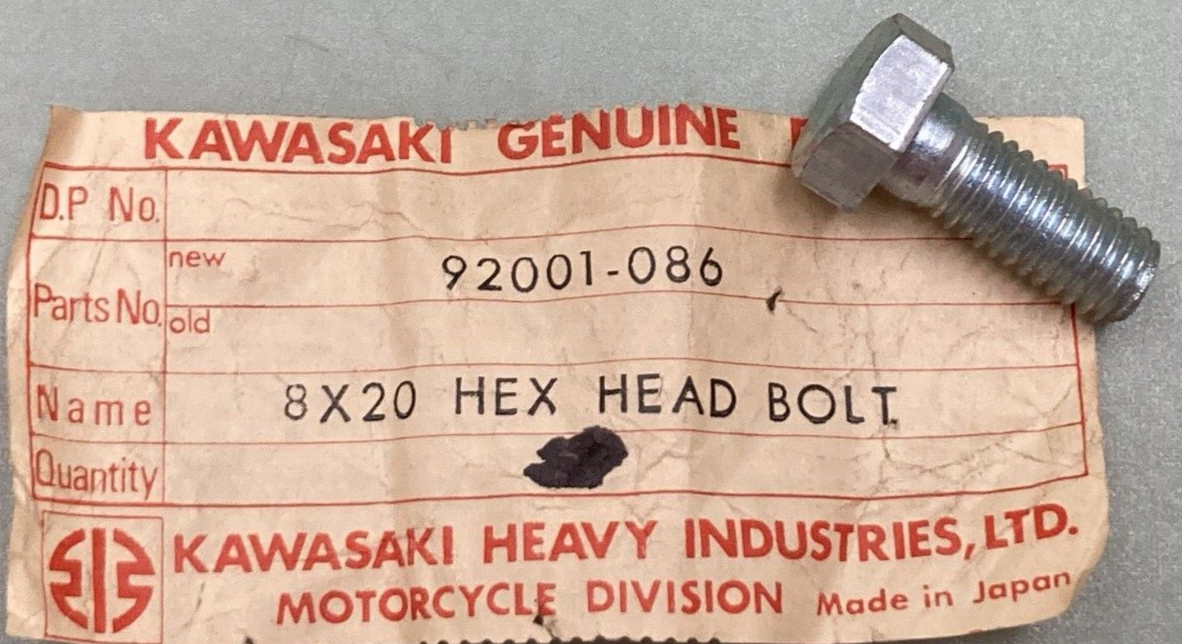 NEW GENUINE KAWASAKI 92001-086 BOLT HEAD 8X20