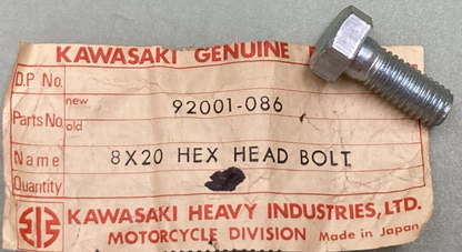 NEW GENUINE KAWASAKI 92001-086 BOLT HEAD 8X20