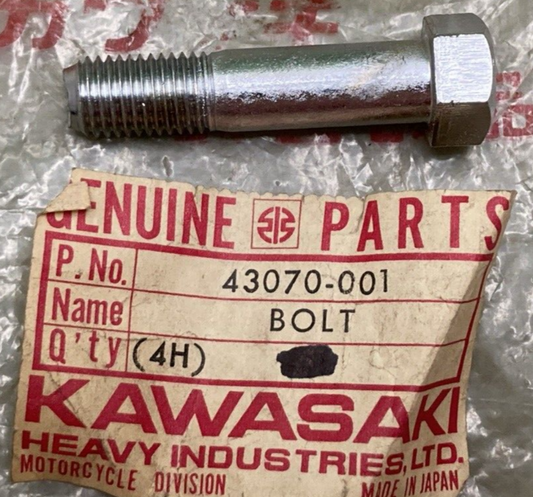 NEW GENUINE KAWASAKI 43070-001 BOLTHEX HEAD 10X43mm
