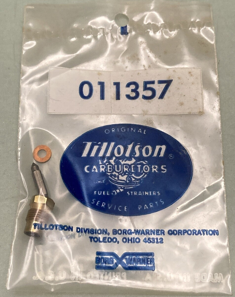 NEW TILLOTSON CARBURETORS 011357 INLET NEEDLE, SEAT GASKET CARB REP PARTS