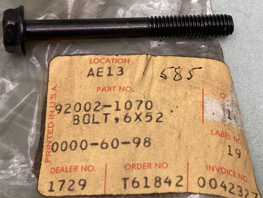 NEW REPLACES KAWASAKI 92002-1070 BOLT CYLINDER HEAD COVER 6X52mm