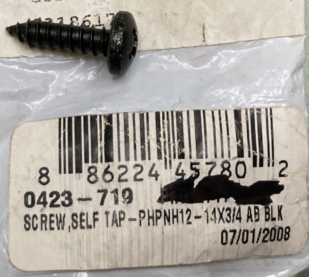 QTY 2 NEW GENUINE ARCTIC CAT 0423-719 SCREW SELF TAP CROSS HEAD 12-14X3/4 BLACK