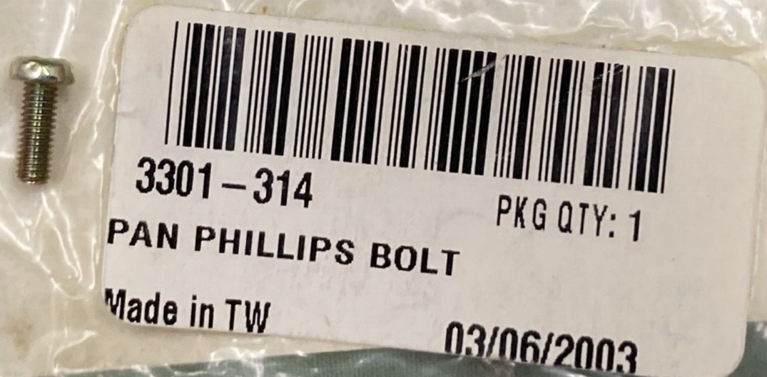 NEW GENUINE ARCTIC CAT 3301-314 PAN PHILLIPS BOLT