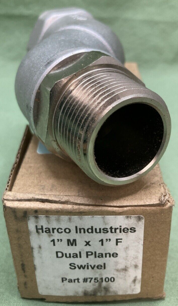 NEW GENUINE Harco Industries 75100 Dual-Plane Swivels 1" M x 1" F