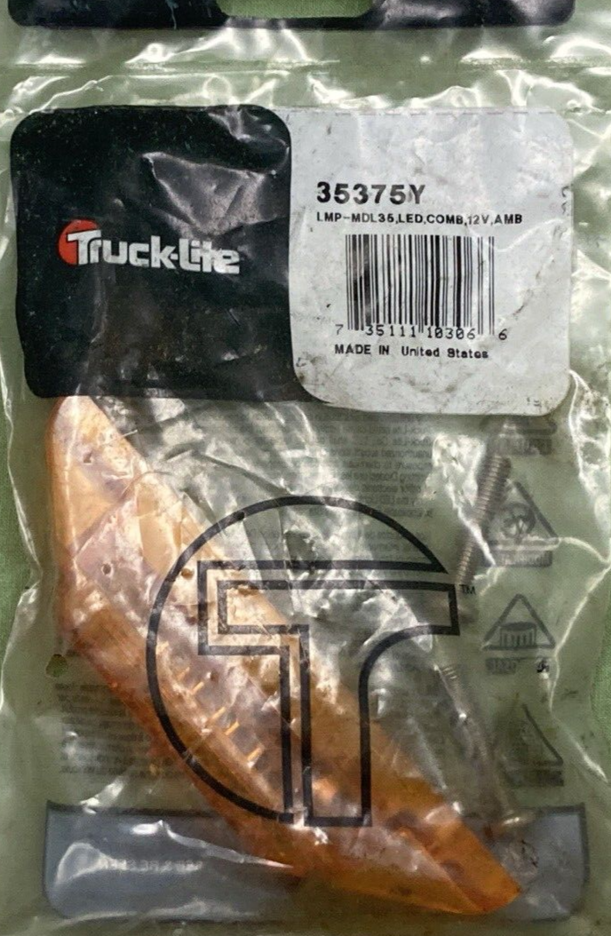 NEW TRUCK-LITE 35375Y MARKER CLEARANCE AMBER W/ HARDWARE