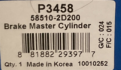 NEW GENIUNE MANDO 58510-2D200 BRAKE MASTER CYLINDER 2000-2006 Hyundai Elantra