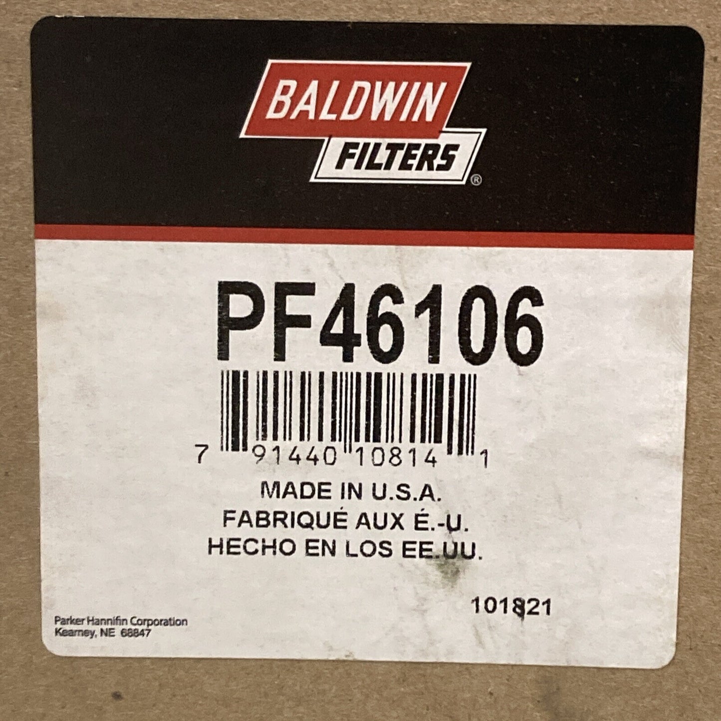 NEW GENIUNE BALDWIN PF46106 FUEL FILTER Replace Paccar 1852006PE