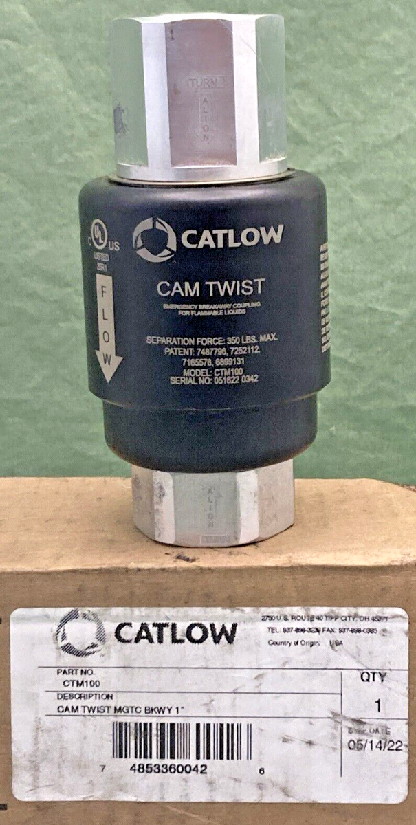 NEW GENUINE CATLOW CTM100 1" Cam Twist Magnetic Reconnectable Breakaway