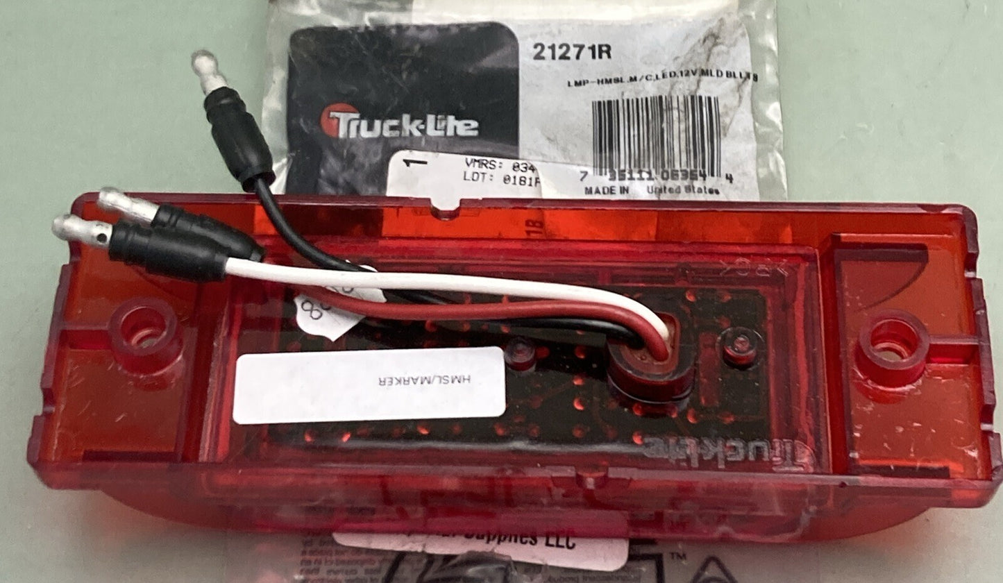 NEW TRUCK-LITE 21271R 2.03" 21-Series Rectangular 8-LED Marker Light - RED