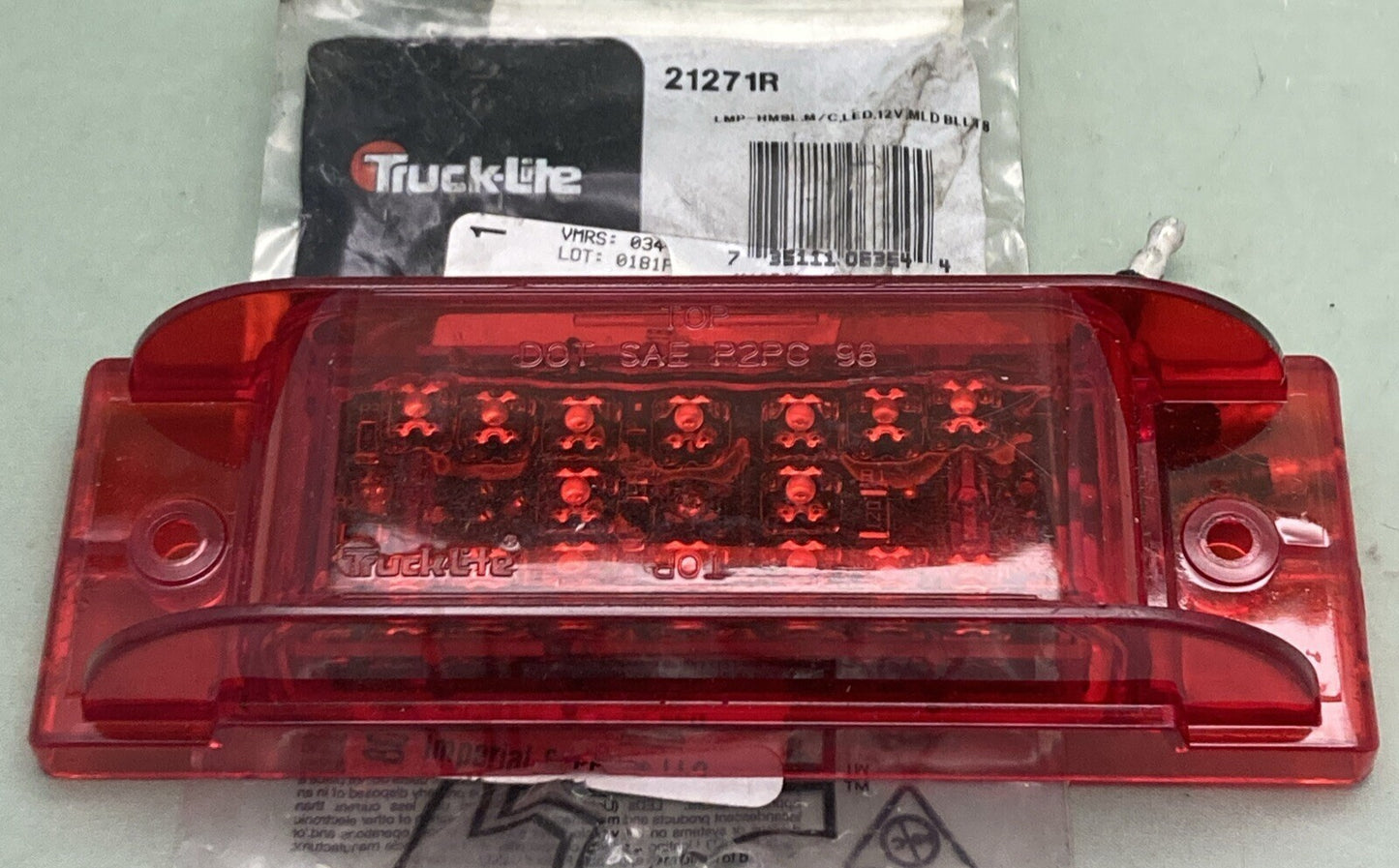NEW TRUCK-LITE 21271R 2.03" 21-Series Rectangular 8-LED Marker Light - RED