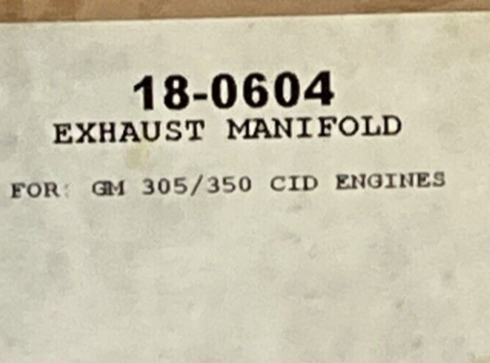 NEW SIERRA 18-0604 EXHAUST MANIFOLD GASKET SET GM 305/350 CID ENGINES