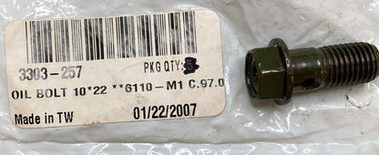 NEW REPLACES ARCTIC CAT 3303-257 BOLT, OIL - 10 x 22