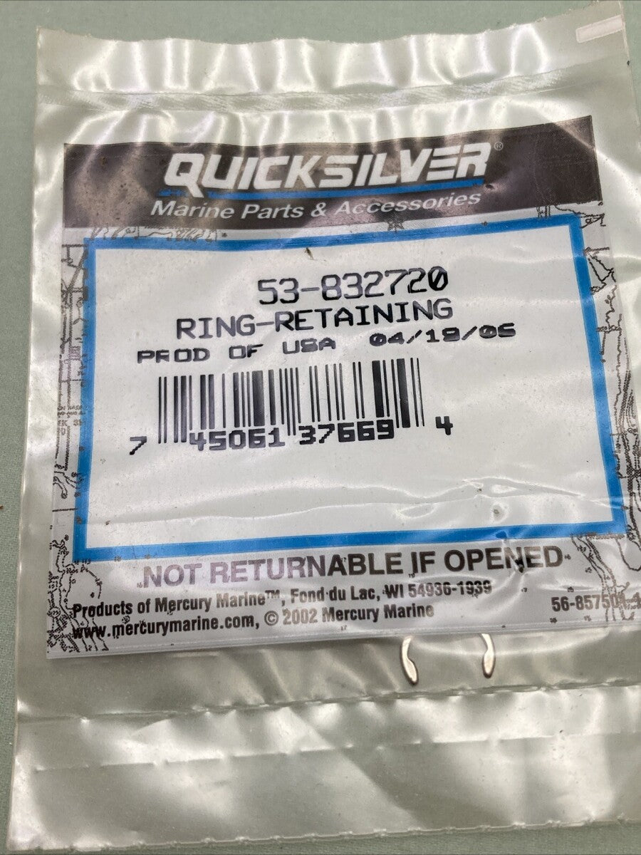 QTY 5 NEW GENUINE MERCURY QUICKSILVER 53-832720 RETAINING RING