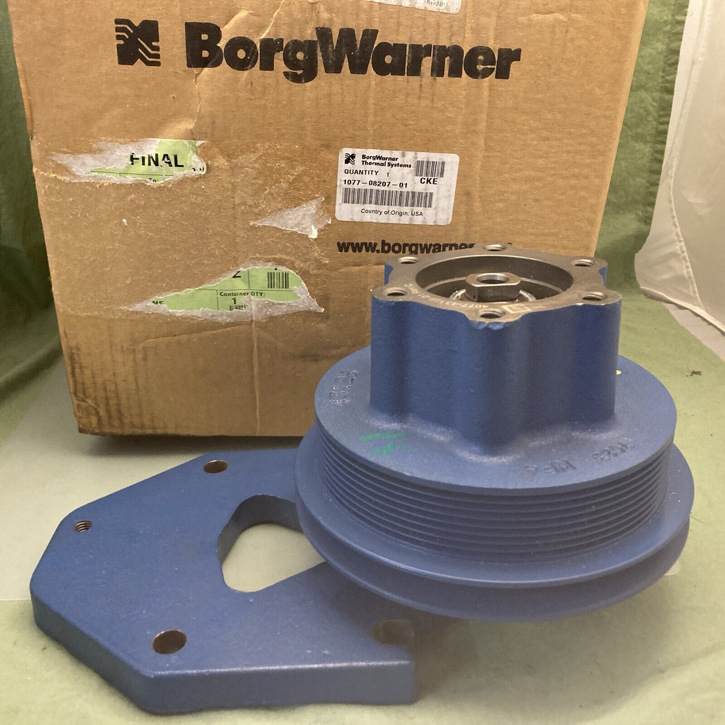 NEW GENUINE BORGWARNER 1077-08207-01 Fan Hub, Rear Air