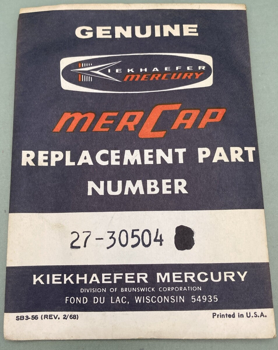 NEW GENUINE MERCURY QUICKSILVER 27-30504 GASKET CYL BLK CVR OUTBOARD 6HP