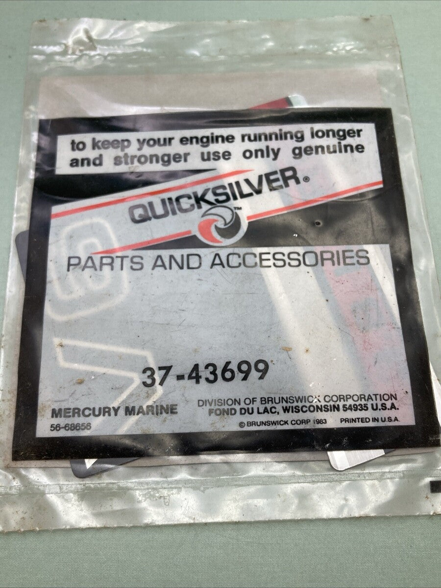 NEW GENUINE MERCURY QUICKSILVER 37-43699 DECAL