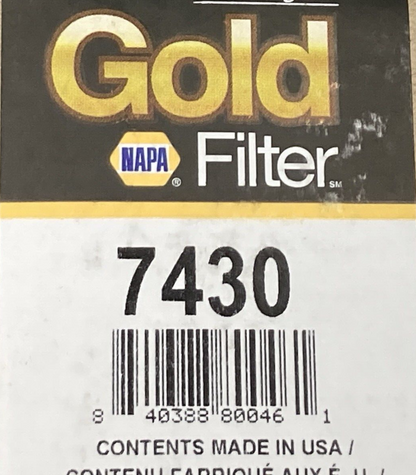 NEW GENUINE NAPA GOLD 7430 OIL FILTER