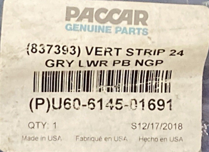 NEW GENUINE PACCAR U60-6145-01691 Trim Bezel Vertical Gray LOWER PETERBILT