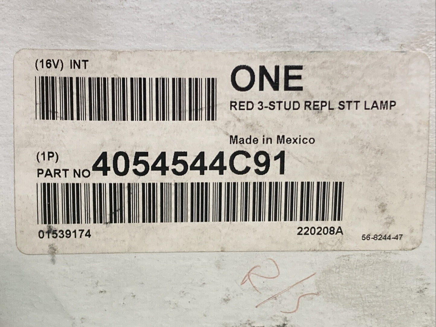 NEW INTERNATIONAL 4054544C91 LIGHT TAIL AND STOP RIGHT STOP TAIL TURN BACK UP