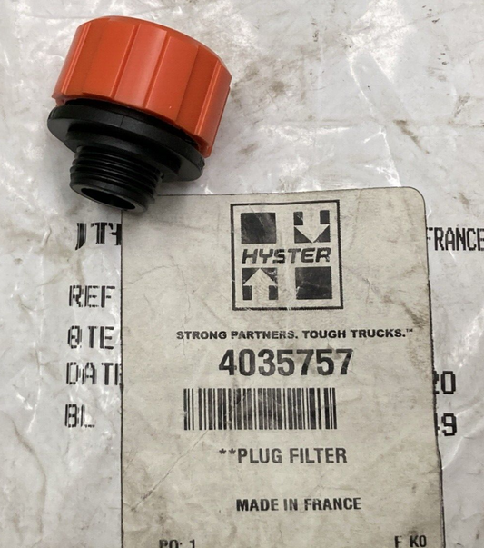 NEW GENUINE HYSTER 4035757 PLUG FILTER STOPPER
