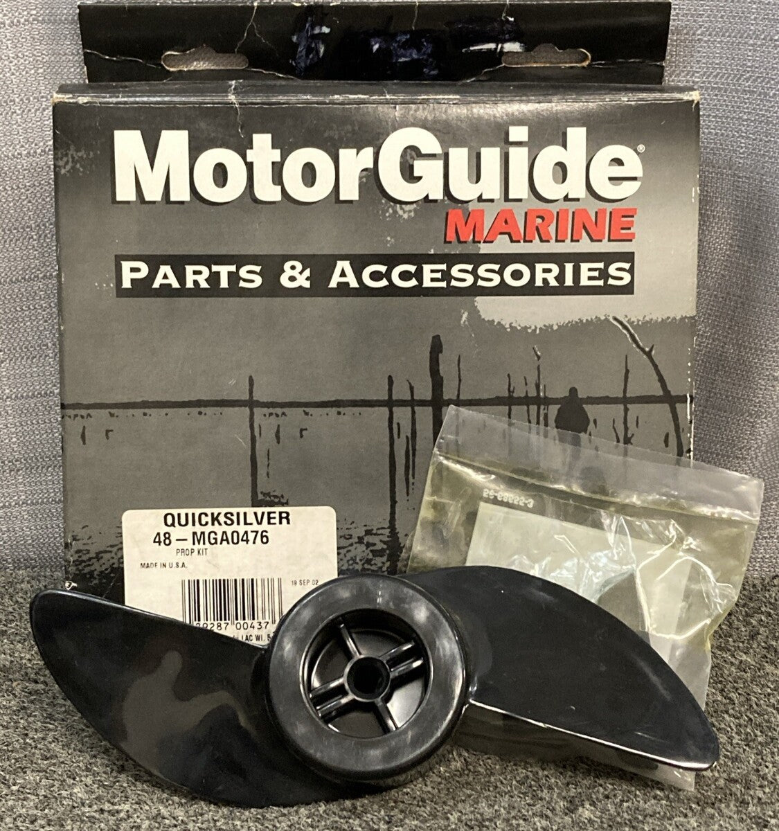NEW MOTOR GUIDE MARINE 48-MGA0476 2 BLADE PROPELLER TROLLN DIA 3" NINJA PLASTIC