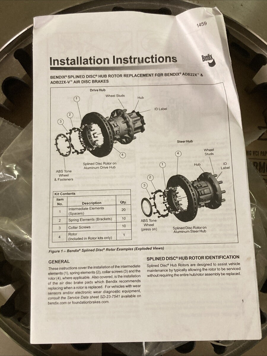 NEW GENUINE BENDIX BX802569 ROTOR NAVISTAR INTERNATIONAL TRUCK