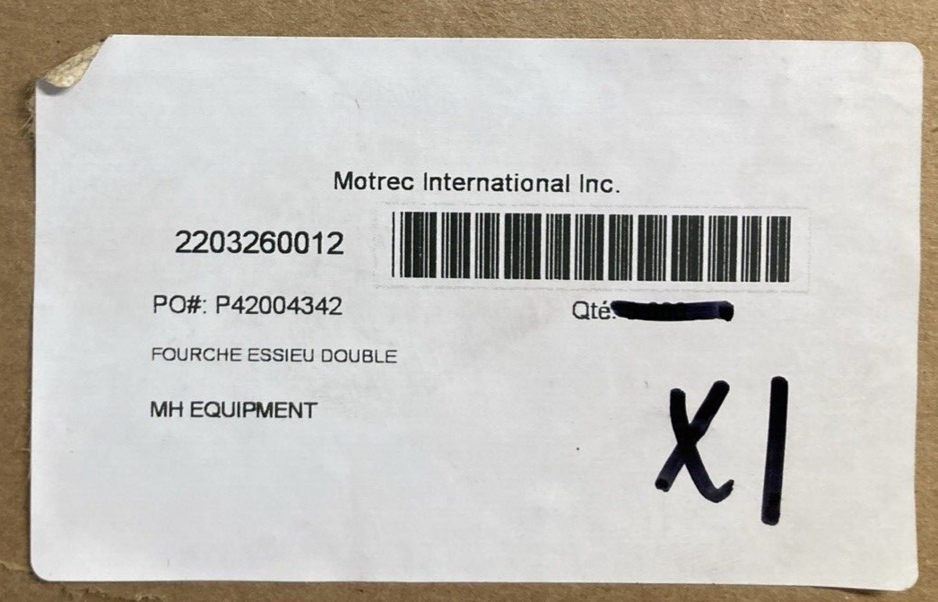 NEW GENUINE MOTREC 2203260012 DUAL SPINDLE FORK