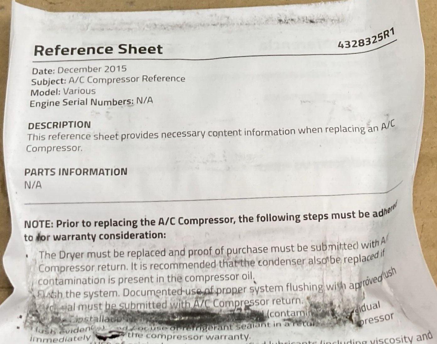 NEW FLEETRITE FLT4815Q A/C COMPRESSOR