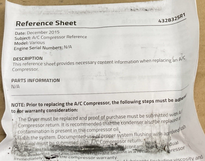 NEW FLEETRITE FLT4815Q A/C COMPRESSOR