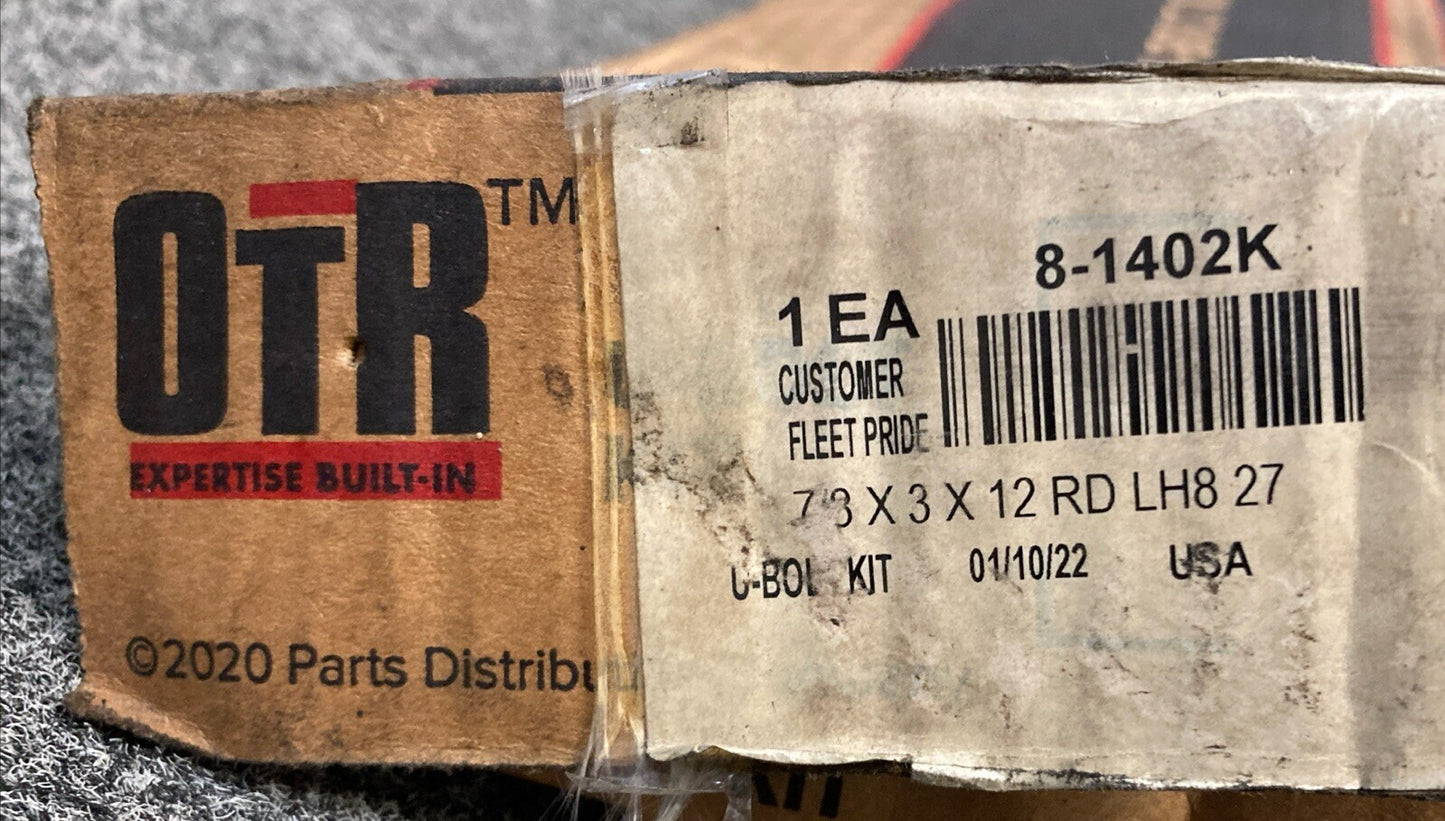 NEW GENUINE OTR 8-1402K Round U-Bolt, 7/8" Dia., 3" W x 12" L, Grade 8 Rod