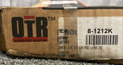 NEW GENUINE OTR 8-1212K Round U-Bolt Kit, 3/4" Dia., 3-" W x 12-5/8" L, Grade 8