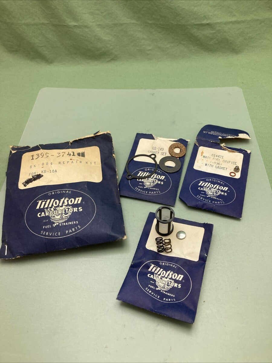 NEW TILLOTSON CARBURETORS RK-884 REPAIR KIT 1399-3741 REPLACES KB-10A