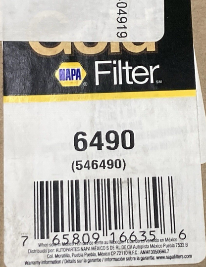 NEW GENUINE NAPA GOLD 6490 AIR FILTER INNER