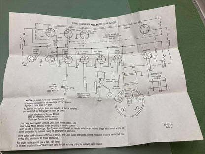 NEW AQUA METER A8510E ENGINE GAUGE