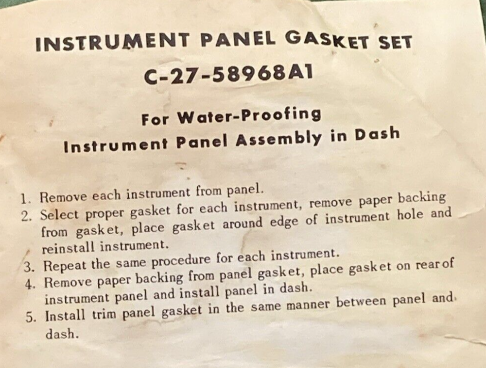 NEW REPLACES MERCURY 27-58968A1 ENGINE GASKET SET