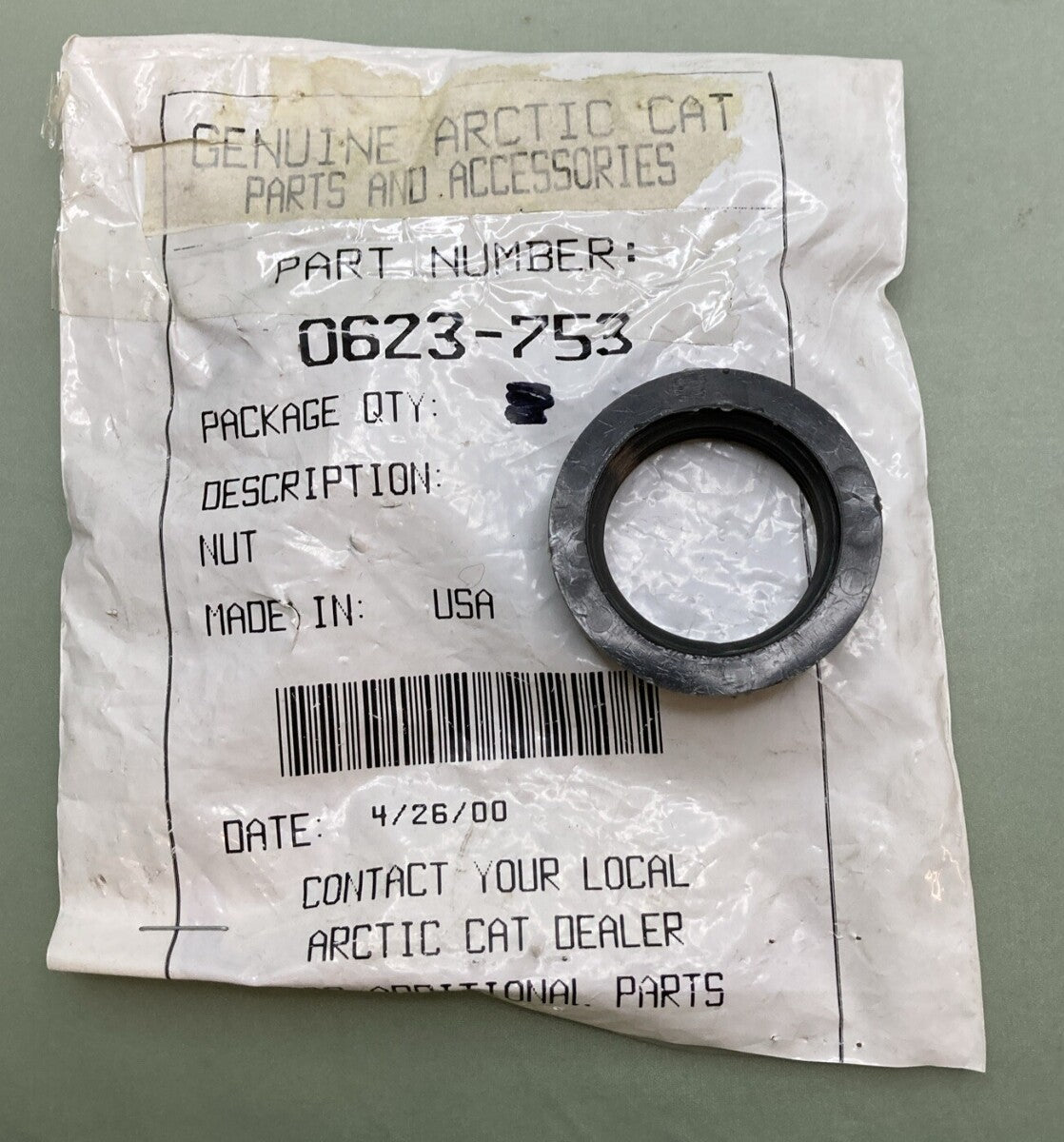 QTY 4 NEW GENUINE ARCTIC CAT TIGERSHARK 0623-753 HEX NUT FLANGE