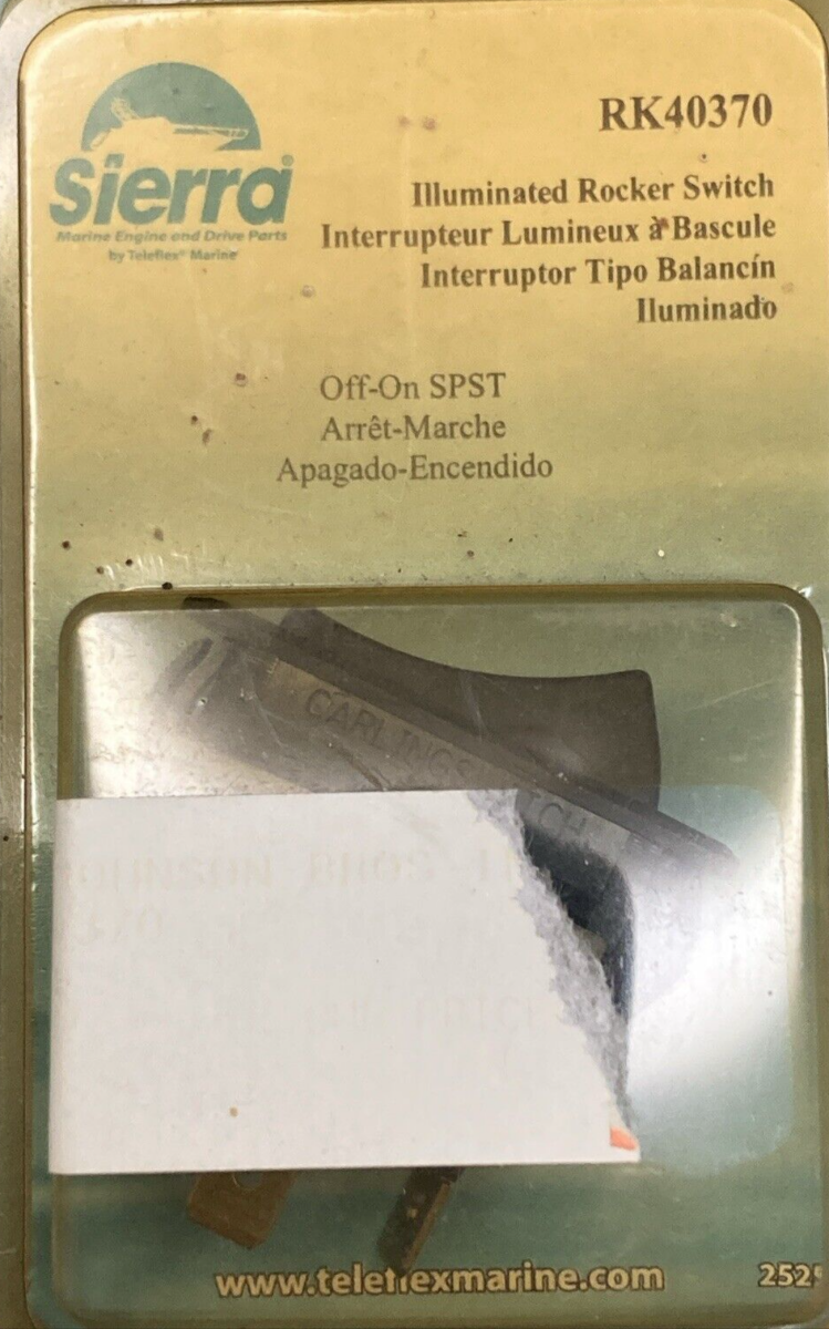 NEW GENUINE SIERRA RK40370 ROCKER SWITCH ILLUMINATED