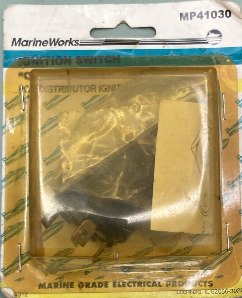NEW GENUINE MARINEWORKS MP41030 IGNITION SWITCH "OFF-ON-START" W/ 2 KEYS