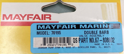NEW GENUINE MAYFAIR 70195 JOHNSON PUMP AERATOR VALVE ASSEMBLY